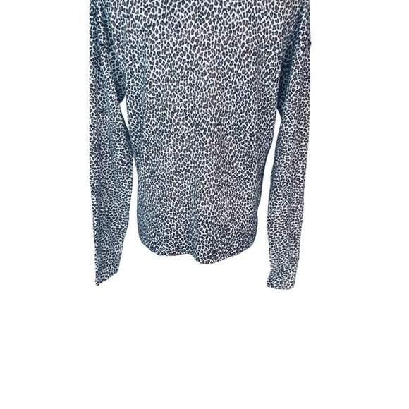 NWT Banana Republic Small Leopard Print V-Neck Merino Wool Sweater - Picture 12 of 15
